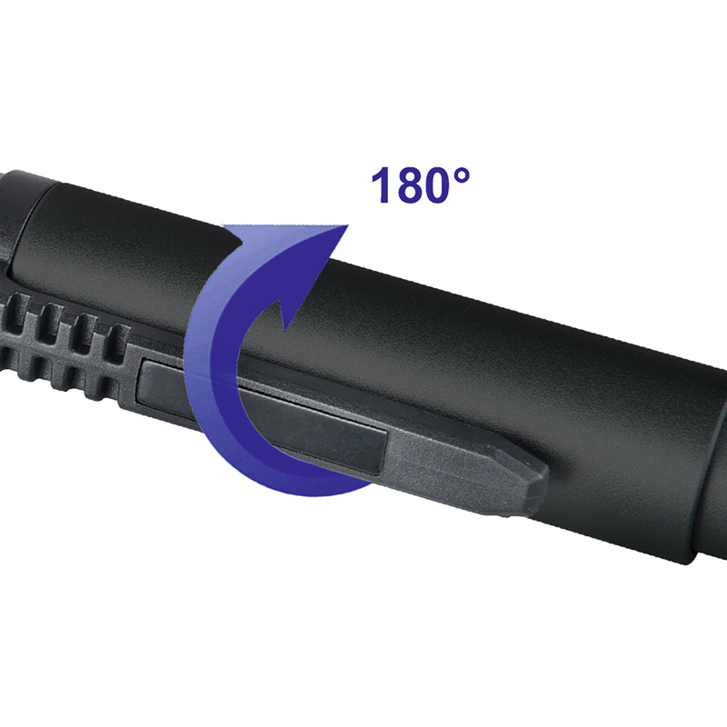 Steffen Taschenlampe 65 00164 – 200 lm, Akku, USB-C, Magnet & Clip – Schwarz