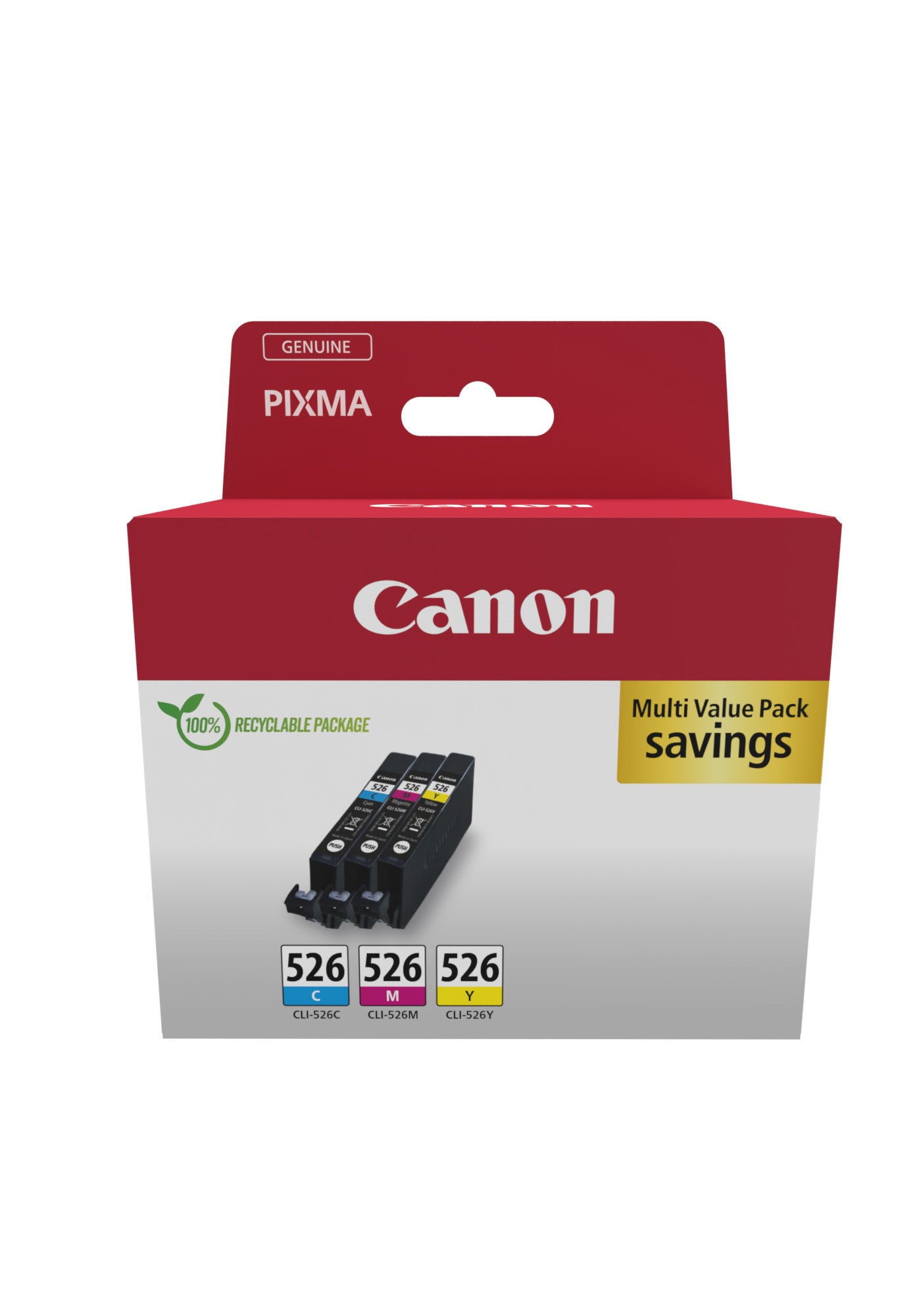 Canon Tintenpatronen-Multipack CLI-526, CMY – für Canon PIXMA