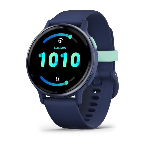 Garmin Vivoactive 5 – GPS-Smartwatch – 42,2 mm, 1,2", GPS, WLAN, AMOLED, Gorilla Glass, 5 ATM, Kapitänsblau