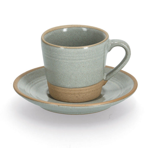 Zeller Present Espressotassen – Set 8-teilig, 60 ml, Ø 5,7 cm, Steingut, Blaugrün, spülmaschinenfest