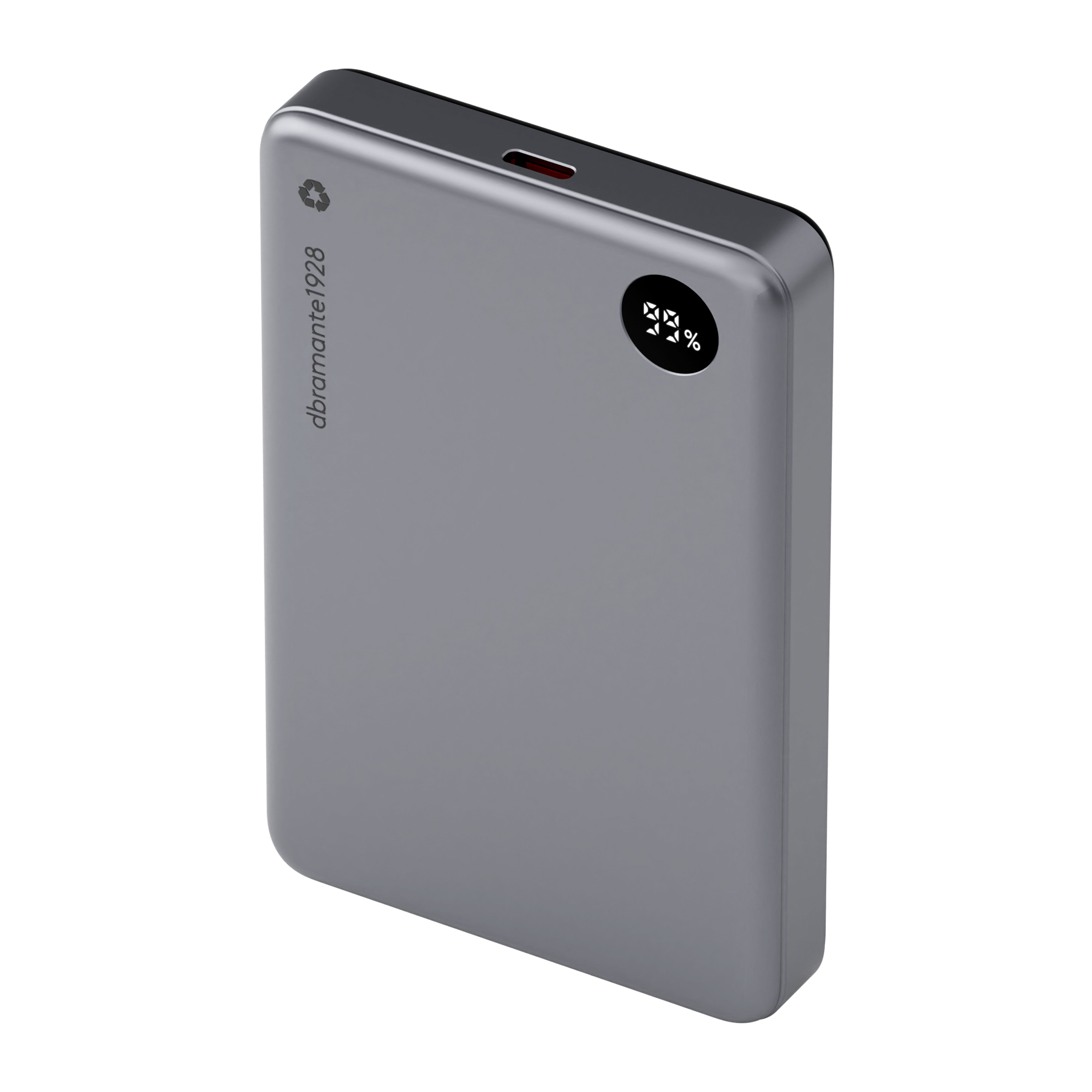dbramante1928 Wireless Powerbank 10'000 mAh – Wireless 15 W, grau