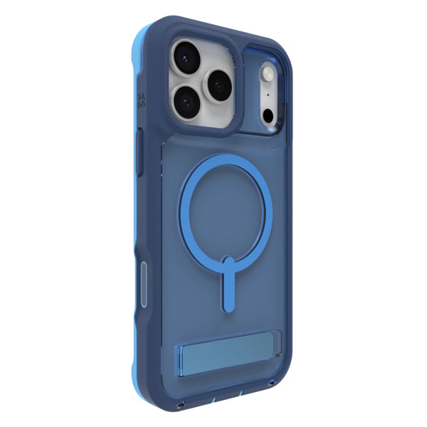ZAGG Rainier Snap Backcover – für Apple iPhone 17 Pro Max, mit Ständer, Graphen, Blau, bis 7 m Sturzsicher