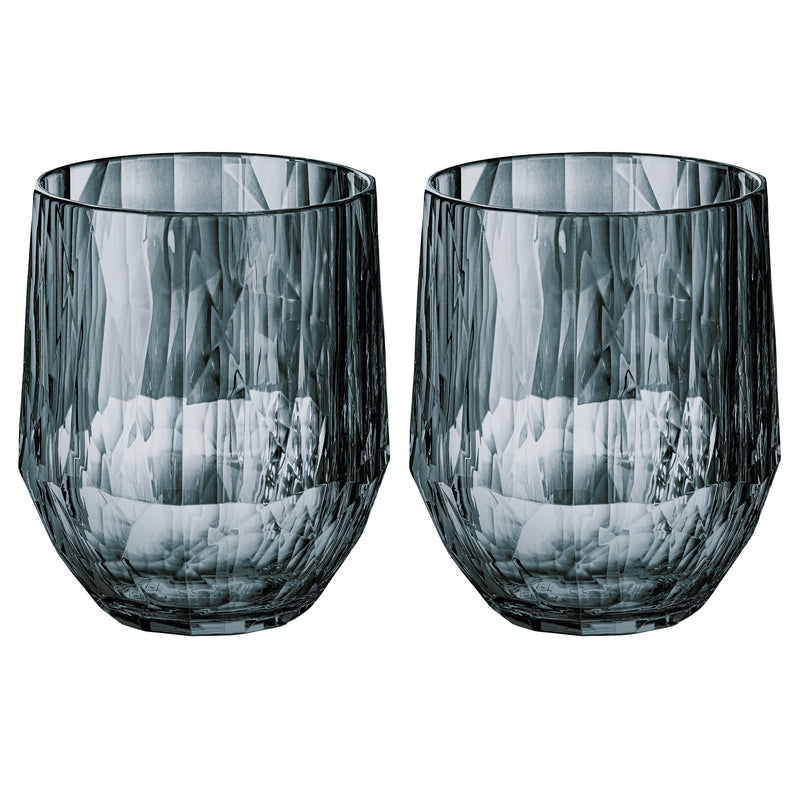 Koziol Becher Club Nr. 23 – 2er Set, 200 ml, Ø 8,5 cm, H 9,8 cm, Kunststoff, Grau, spülmaschinenfest, stapelbar