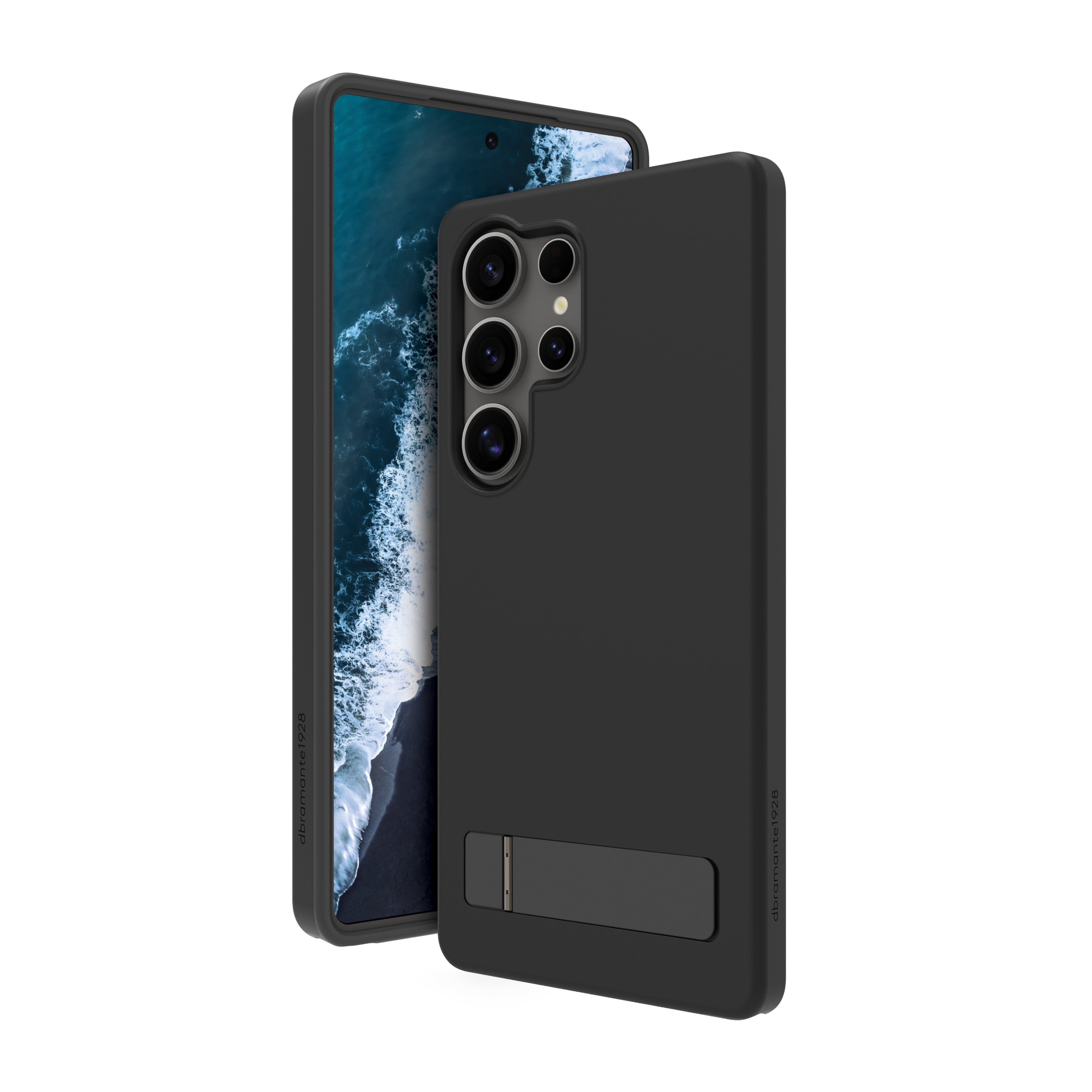 dbramante1928 Iceland Pro Qi2 Kick Backcover – für Samsung Galaxy S25 Ultra, schwarz, bis 3 m sturzsicher
