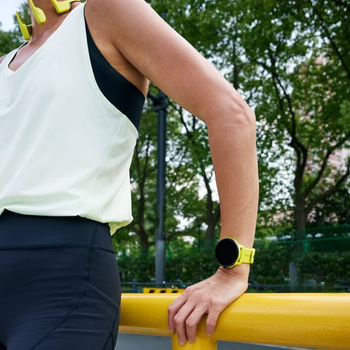 Suunto Run 46 mm GPS – Polyamid/Stahl Schwarz, Sportband, Limette, 50 m, für Android