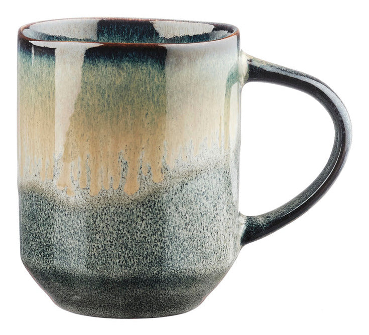 Björn GENESIS Tasse – 0,40 l, Keramik, blau, grau, Henkel, 6 Stück