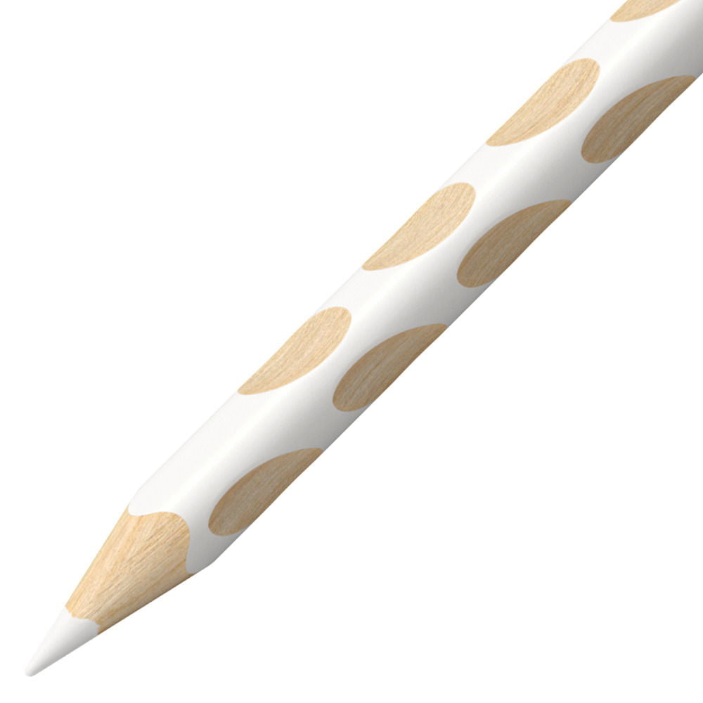 STABILO EASYcolors Farbstift – Weiss, Ergonomisch, Ø 4,2 mm, mit Spitzer