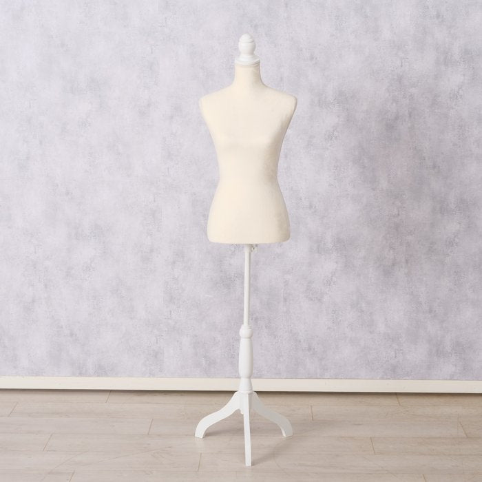 Boltze Garderobenständer – Holz/Polyester, Weiss, 39,5 × 39,5 × 161 cm