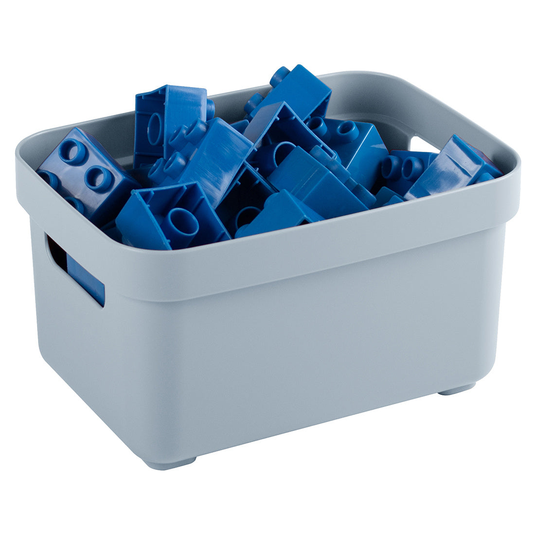 Sigma home Aufbewahrungsbox 2,5 l ohne Deckel – Kunststoff – Blau – 177 × 128 × 93 mm
