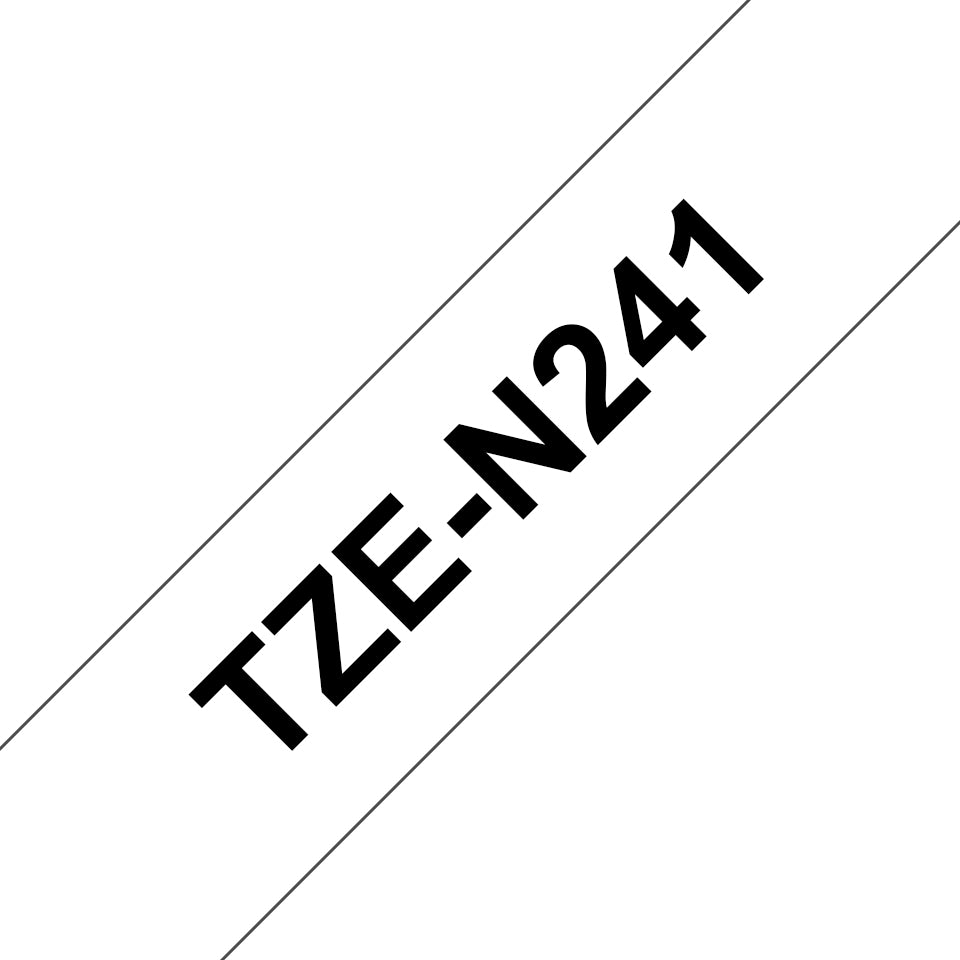 Brother Schriftband – 18 mm × 8 m, weiss, schwarz
