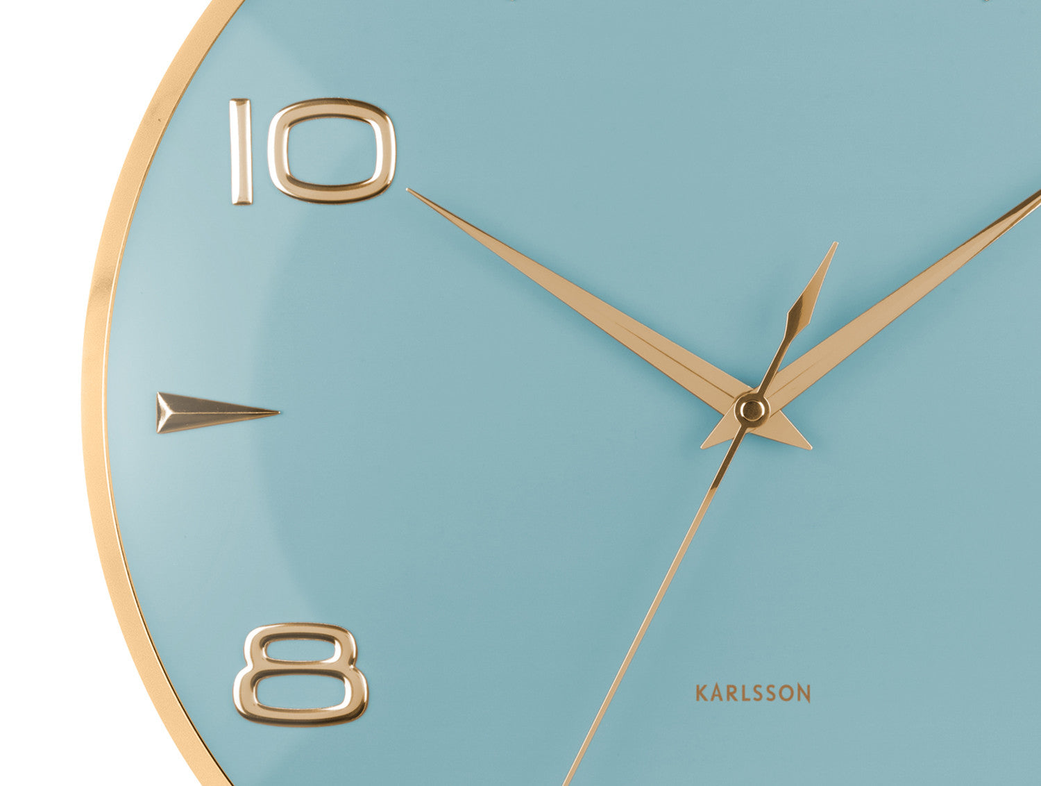 Karlsson Wanduhr Sienna Glow – Ø 40,6 cm, hellblau, Metall
