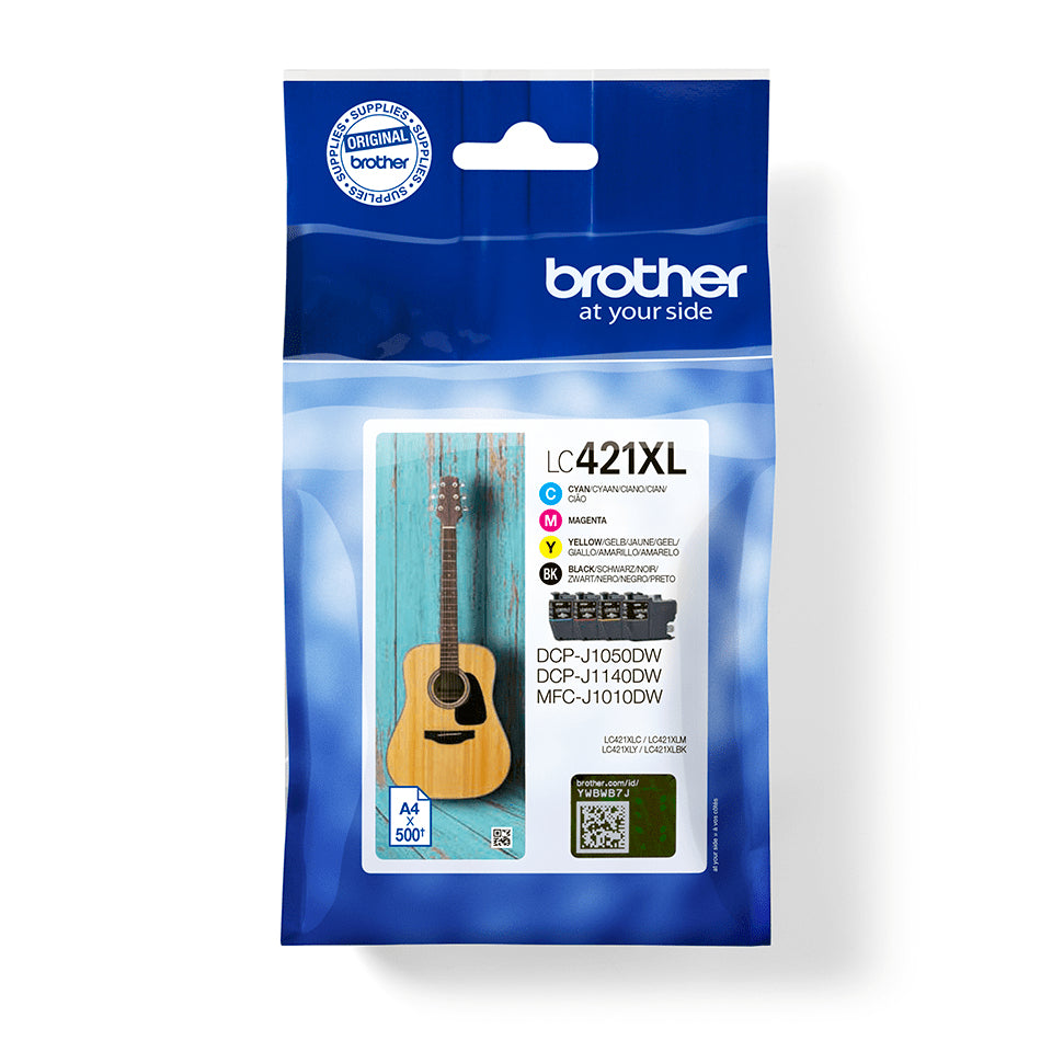 Brother LC421XLVAL Original – 4 Farben, 500 Seiten