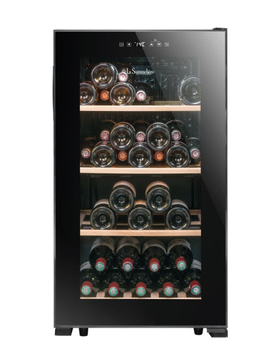 La Sommelière Weinkühlschrank LS52BLACK – 128 l, 220/240 V, Kompressor, Energieeffizienzklasse F