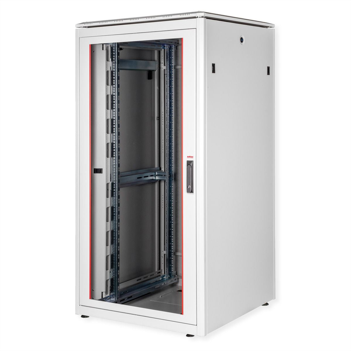 ROLINE Pro – 19" Netzwerkschrank 32U, IP20, abschliessbar, 800 × 800 × 1609 mm, lichtgrau, Stahl