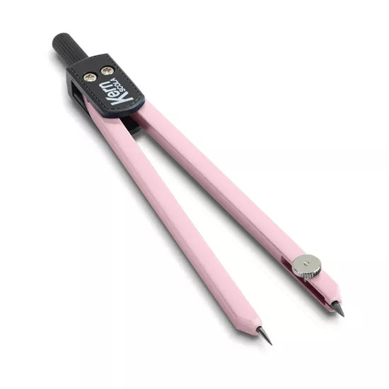 KERN Scola Pastell Zirkel – Länge 135 mm, max. Kreis-Ø 30 cm, inkl. Minendose, rosa