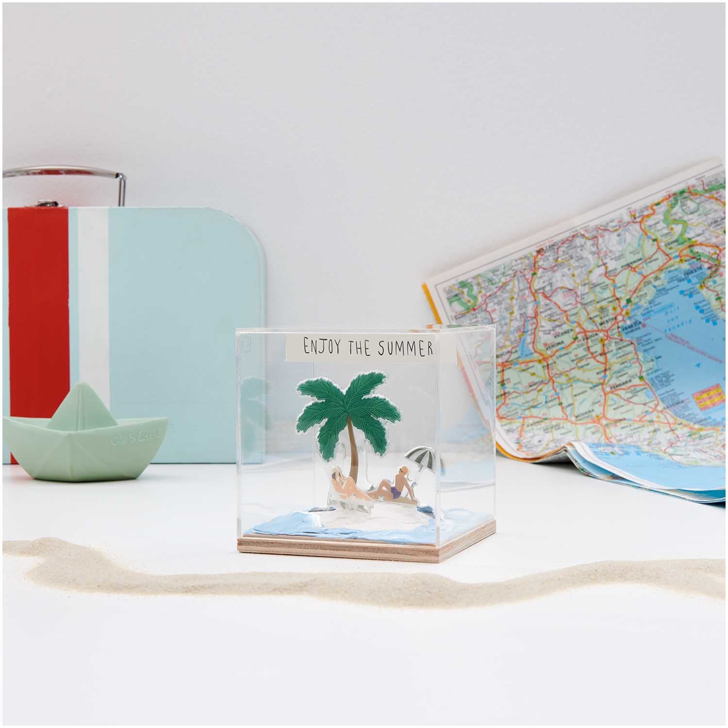 Rico Design Dekohaube Würfel – 9,5 × 10 × 9,5 cm – Acrylglas & MDF, transparent