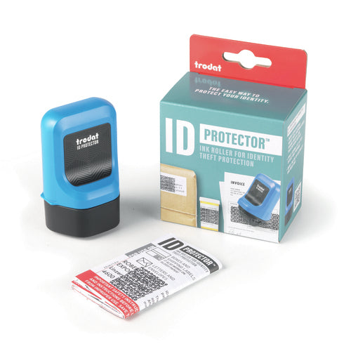 Trodat ID Protector – Tintenrollstempel (Datenmaskierer), blau/schwarz