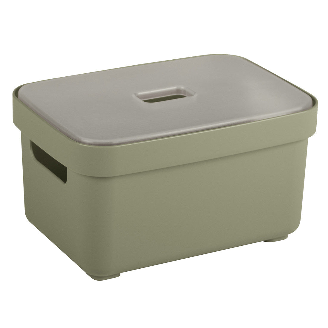 Sigma home Aufbewahrungsbox 2,5 l (ohne Deckel) – Kunststoff – Grün – 177 × 128 × 93 mm