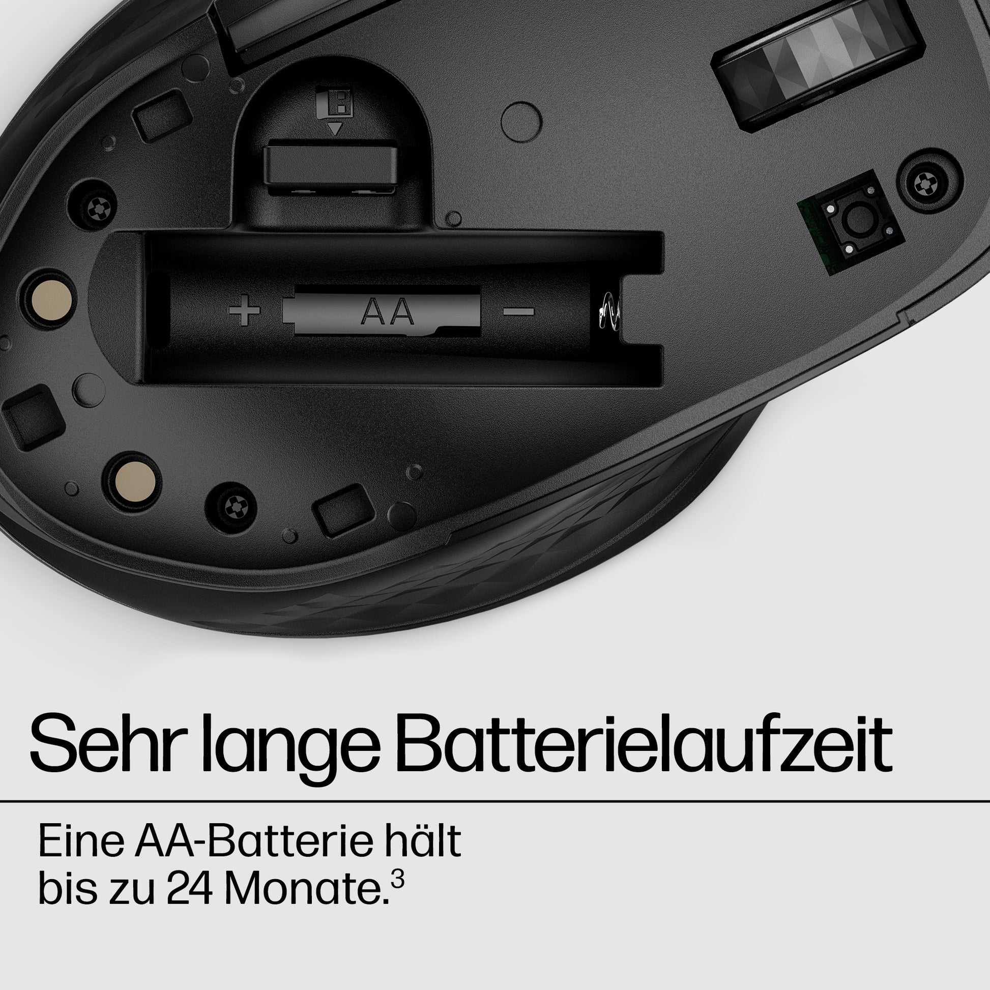HP 430 Multi Device – Maus – Kabellos (Bluetooth/2,4 GHz), beidhändig, Schwarz