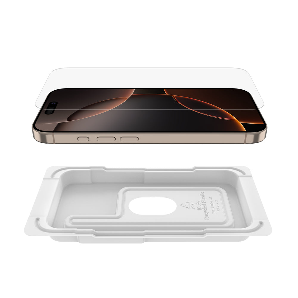 Belkin ScreenForce Tempered Glass Displayschutz – für Apple iPhone 16 Pro – gehärtetes Glas