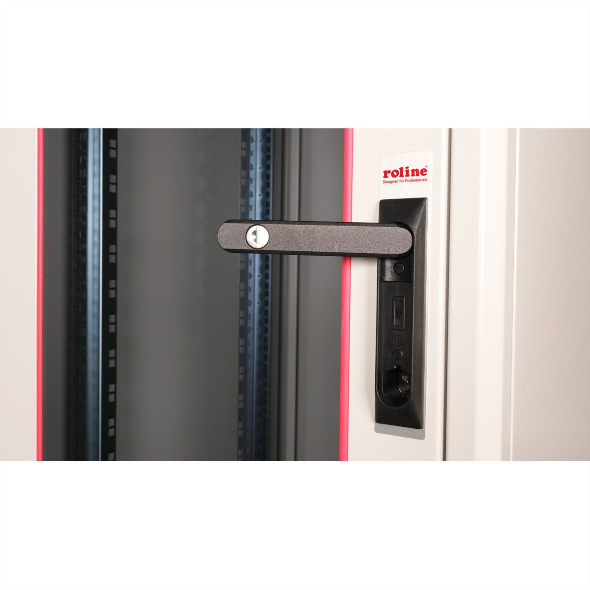 ROLINE Basic – 19" Netzwerkschrank 22U, IP20, abschliessbar, 600 × 600 × 1125 mm, lichtgrau, Stahl