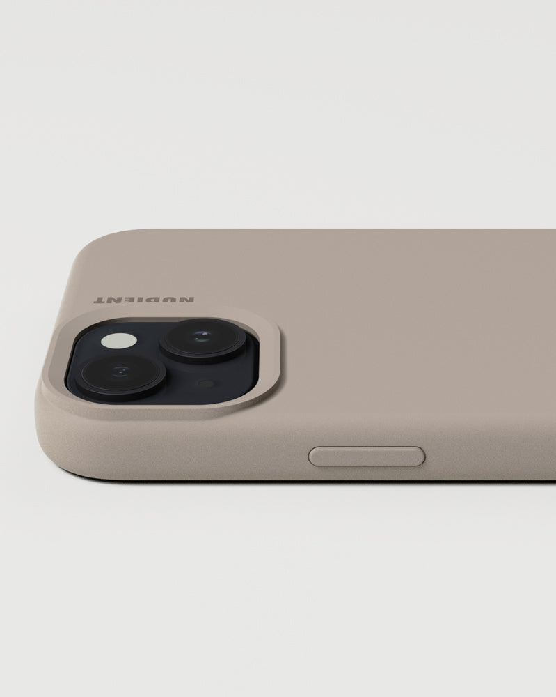 NUDIENT Base Case Backcover – für Apple iPhone 15 Plus, Silikon, Beige
