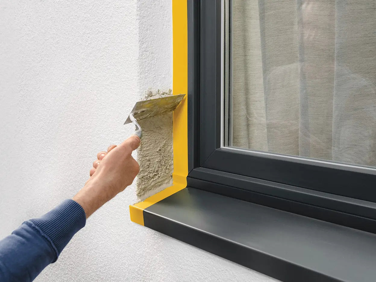 TESA Putzband, gelb – 50 mm × 33 m, PVC, innen/aussen, UV-beständig