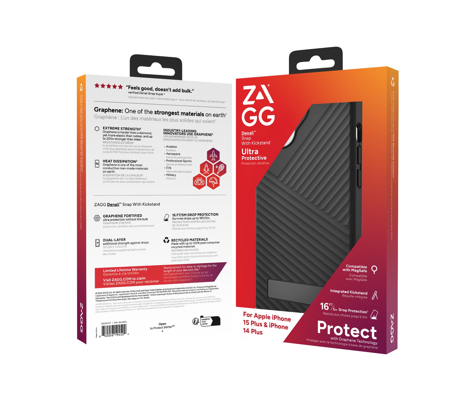 ZAGG Denali Snap Backcover – für Apple iPhone 15 Plus / iPhone 14 Plus – bis 5 m sturzsicher