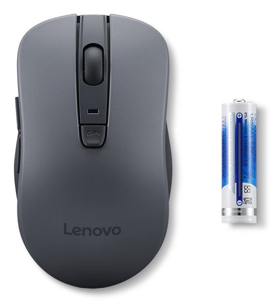 Lenovo WL310 Office – Maus – Kabellos (Bluetooth), 1200 DPI, beidhändig, Grau