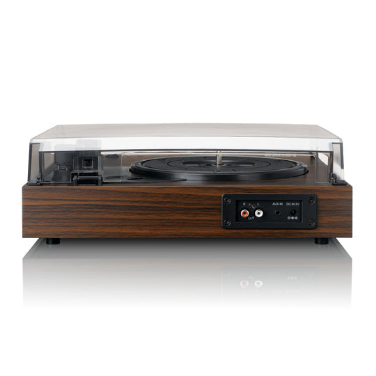 Lenco LS-15WD – Plattenspieler (Riemenantrieb), Bluetooth, Phono-Vorverstärker, 33⅓/45 – Braun
