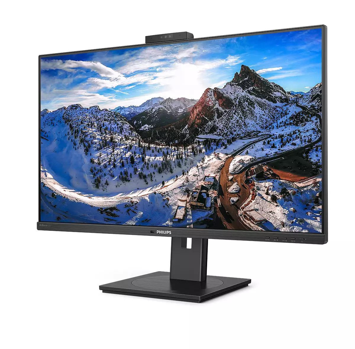 Philips 326P1H/00 – Monitor, 31,5", 75 Hz, 350 cd/m², USB-C, Daisy Chain, Webcam, VESA 100 × 100, Schwarz