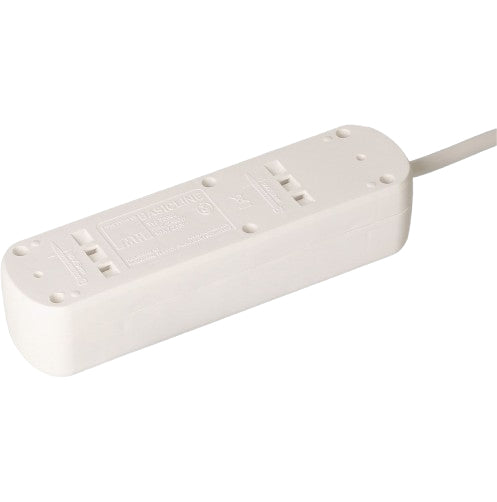 Max Hauri AG Max Hauri Basic Line Steckdosenleiste – 4× T13, 1,5 m, mit Schalter, Weiss