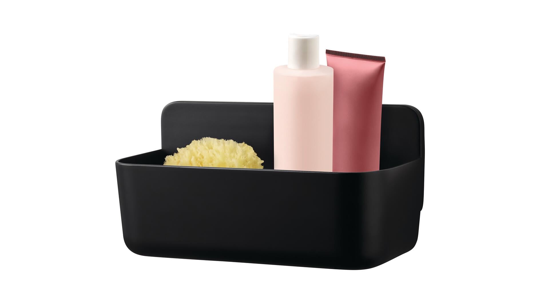 TESA Aufbewahrungsbox (Bad) LAVAA – ABS, 26×11×13 cm, Schwarz