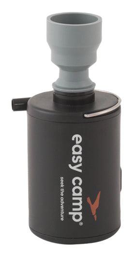 Easy Camp Allium Akku-Luftpumpe – 180 l/min, 800 mAh (Li-Ion), USB-ladebar, inkl. Ausguss & Tasche, Schwarz