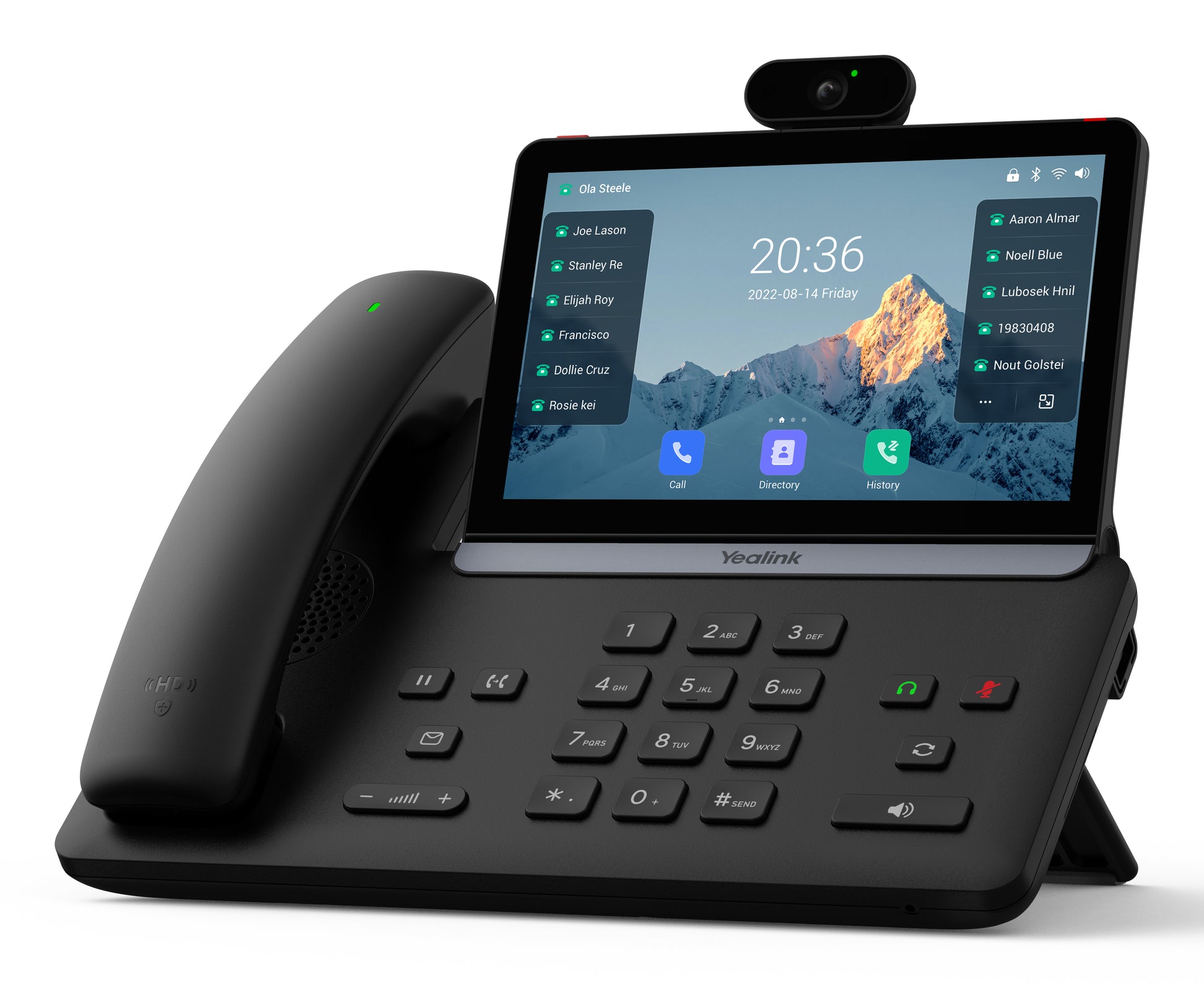 Yealink SIP-T88V Pro – IP-Telefon, 7" Touchscreen, 5 MP Frontkamera, PoE