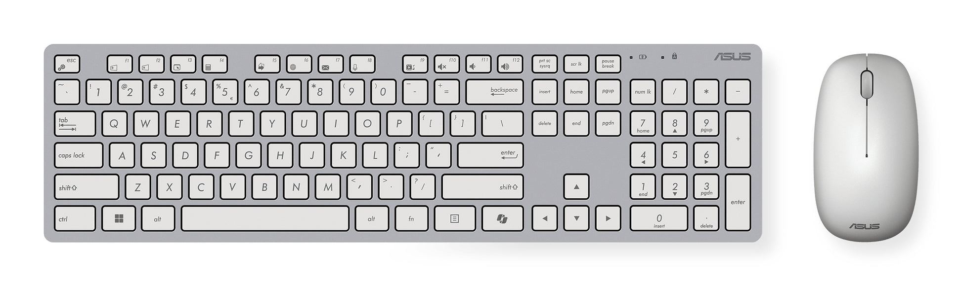 ASUS W5000 – Tastatur-Maus-Set – 2,4 GHz (Empfänger) – Weiss
