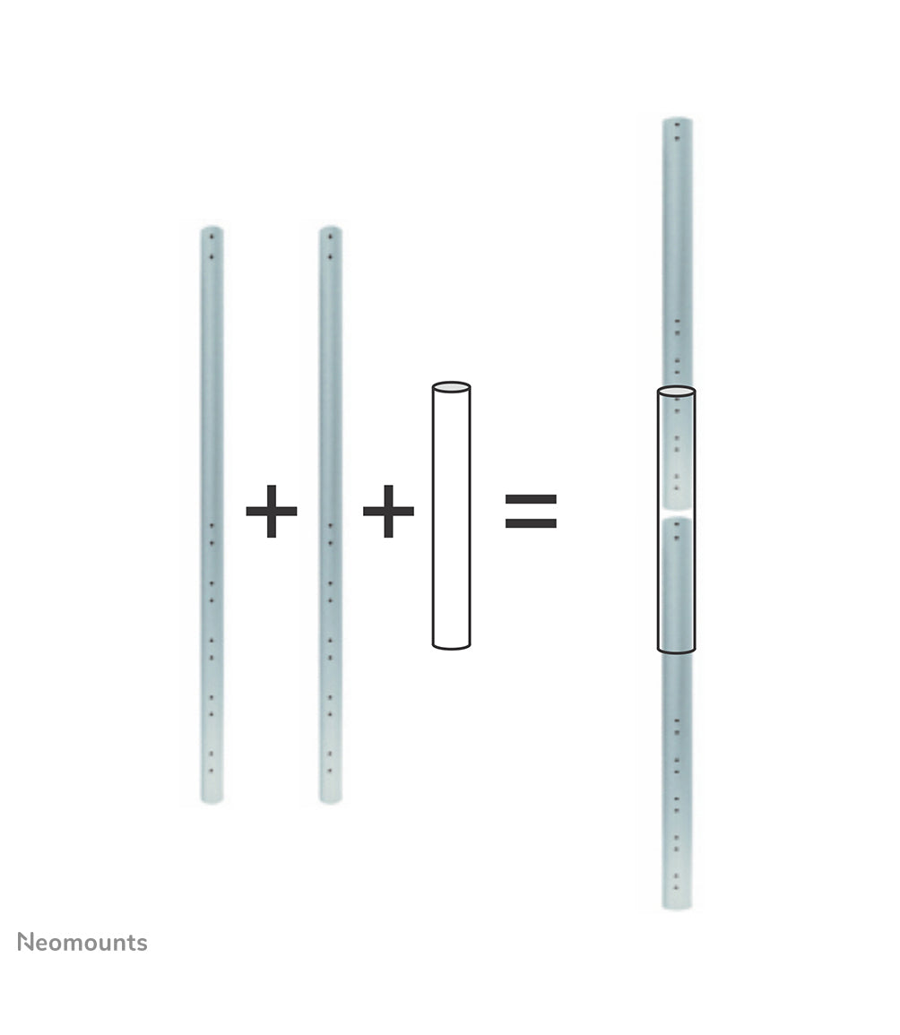 Neomounts Rohr-Verbinder – bis 50 kg, 17,2 cm – für FPMA-CP100/FPMA-CP150/FPMA-CP200 und andere – Silber