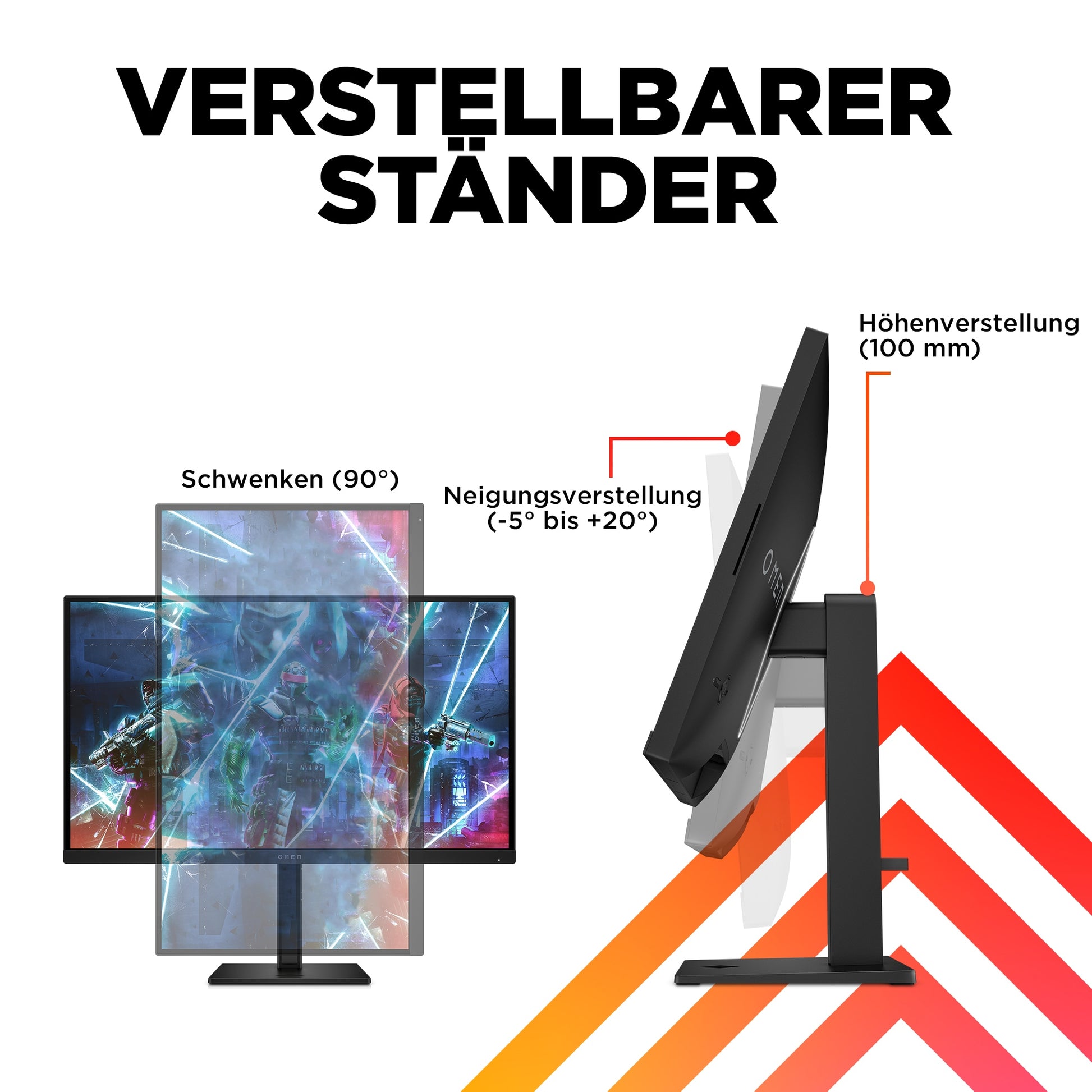 HP OMEN 27s – Monitor, 27", 1920 × 1080 (Full HD), IPS, 240 Hz, 400 cd/m², VESA 100 × 100, Schwarz