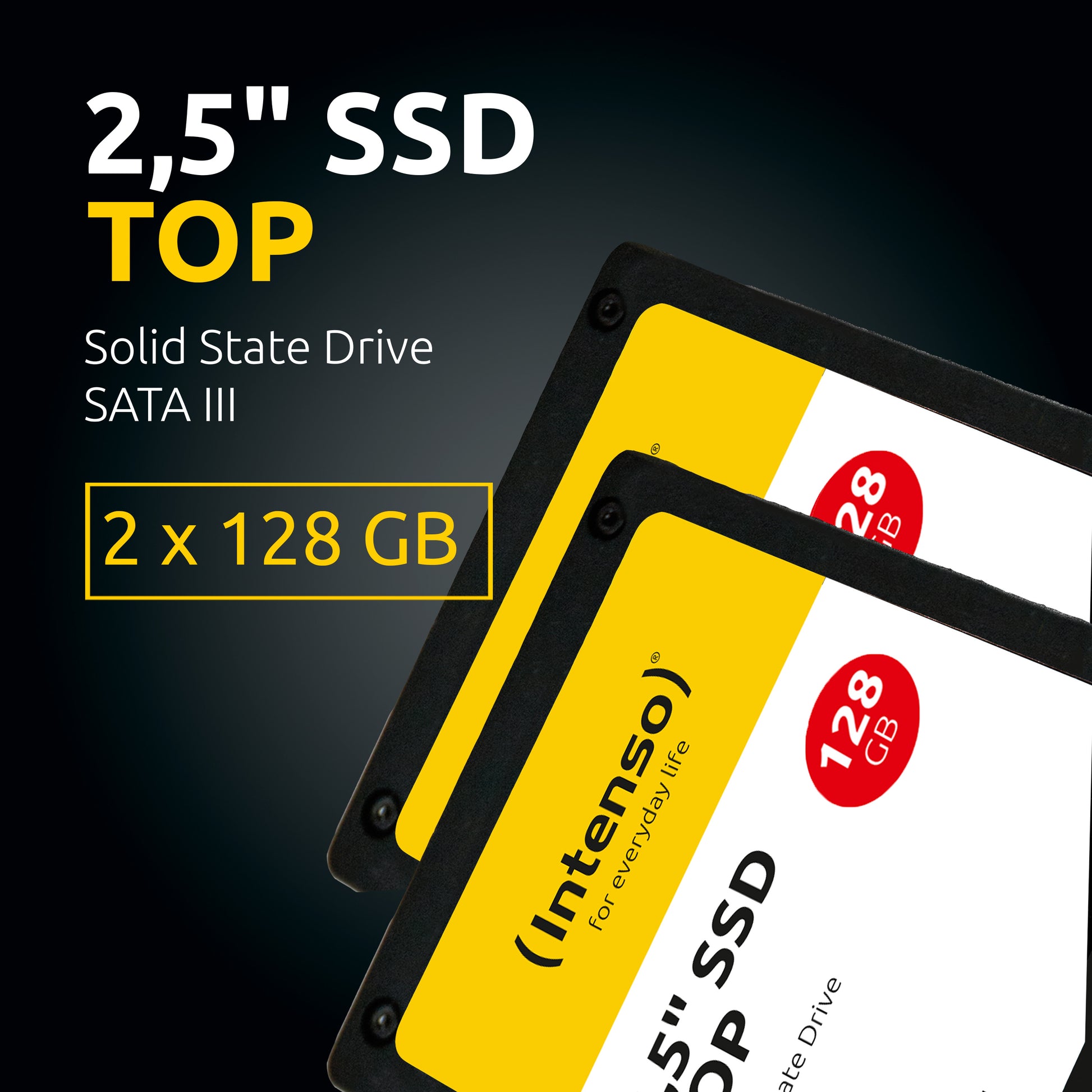 Intenso SSD Top 2×128 GB 3812432 – 2,5" SATA III – für PC/Laptop