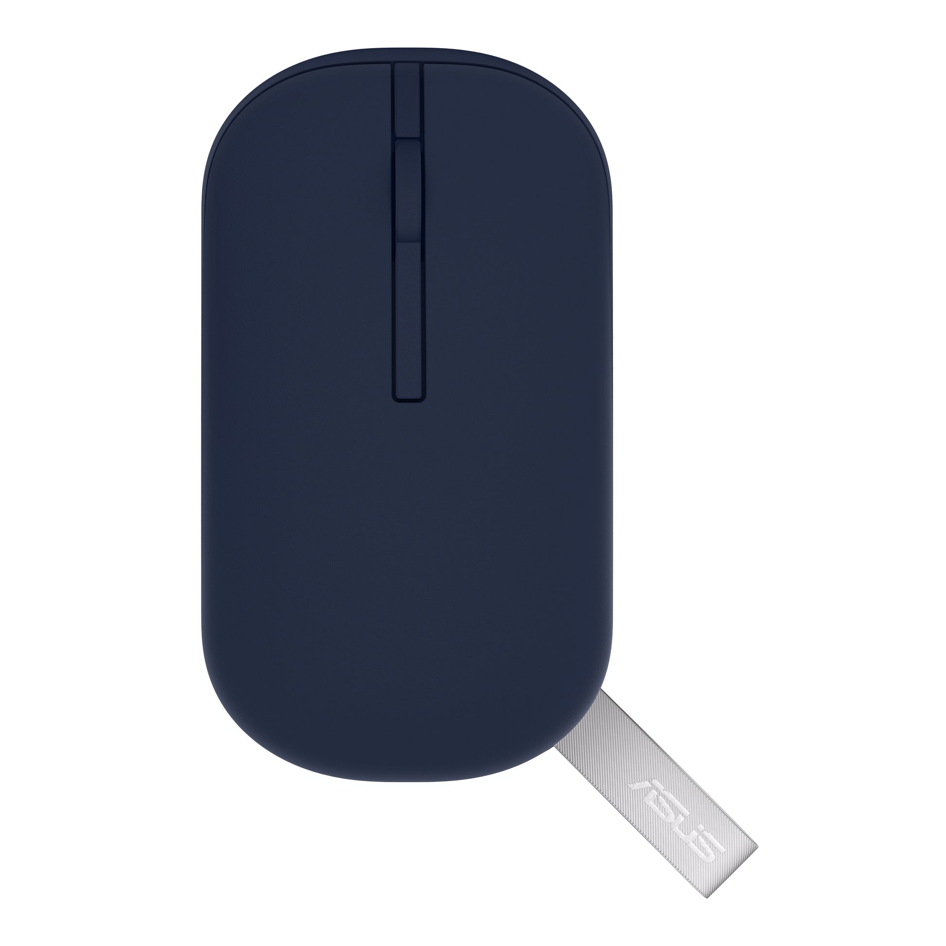 ASUS MD100 – Maus – Kabellos (Bluetooth/2,4 GHz), 1600 DPI, beidhändig, Blau, Hellblau