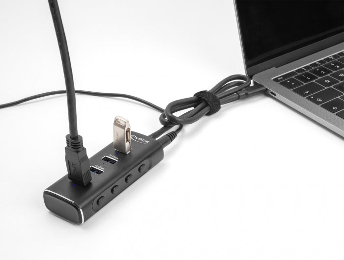 DeLOCK USB-Hub – USB-C, 4× USB-A, 1× USB-C, 10 Gbit/s, für Windows/Mac/ChromeOS