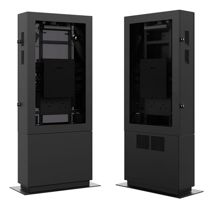 Hagor Bodenständer – 50–55" – Diebstahlsicherung, mit Belüftung – für Hochformat-Displays – SOPK 55, Schwarz