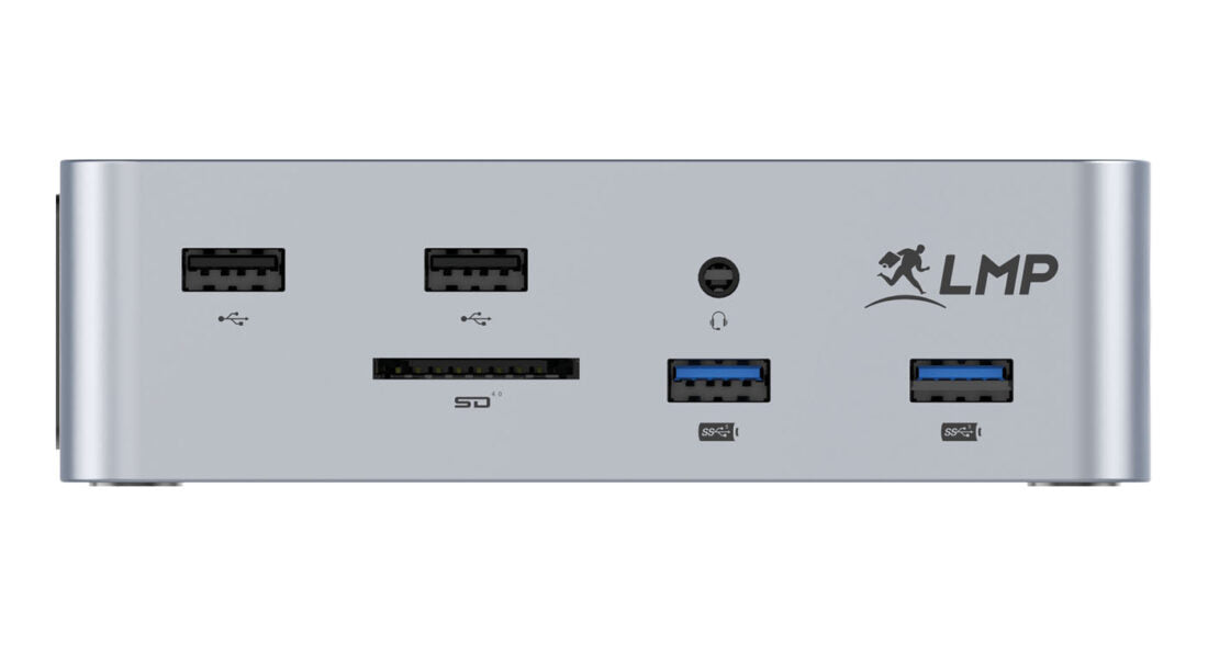 LMP SuperDock 2 Dockingstation – USB4, 1× DP, 2× HDMI, 7× USB-A, 1× USB-C, 100 W PD, 2.5GbE, SD, 3,5 mm Audio