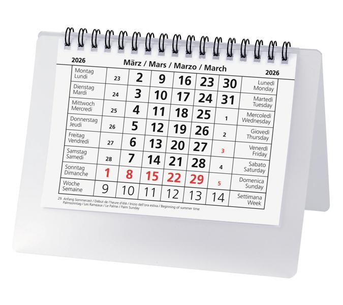 Biella Kalender-Einlage – 1 Monat/1 Seite, 14,8 × 10,5 cm, 2026, FSC