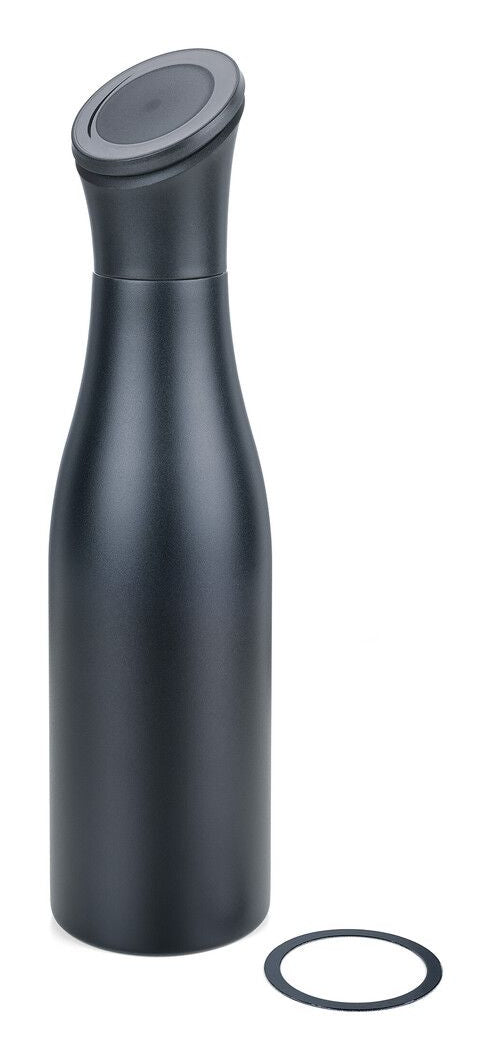TROIKA Isolierflasche 550 ml – Doppelwandig 12 h heiss / 24 h kalt, Edelstahl, Klappdeckel