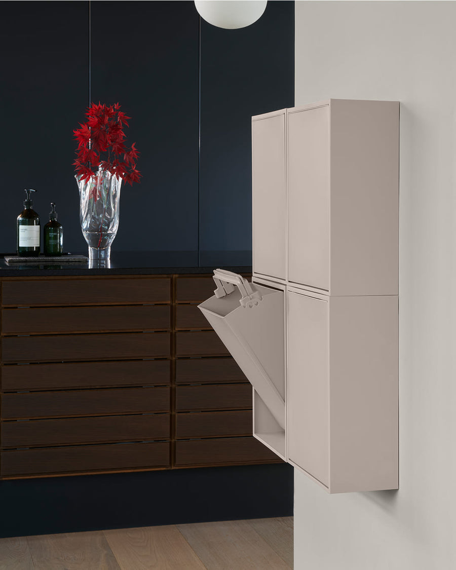 ReCollector Recyclingbox – 12 l – Recycling-Kunststoff, rechteckig – Silbergrau