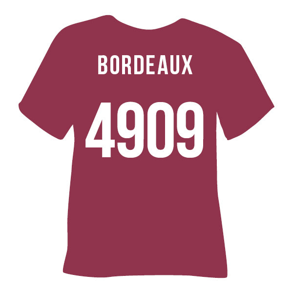 Poli-Tape Aufbügelfolie (HTV), Polyurethan (PU), Bordeaux, Matt, 30,5 cm × 122 cm, 1 Stk.