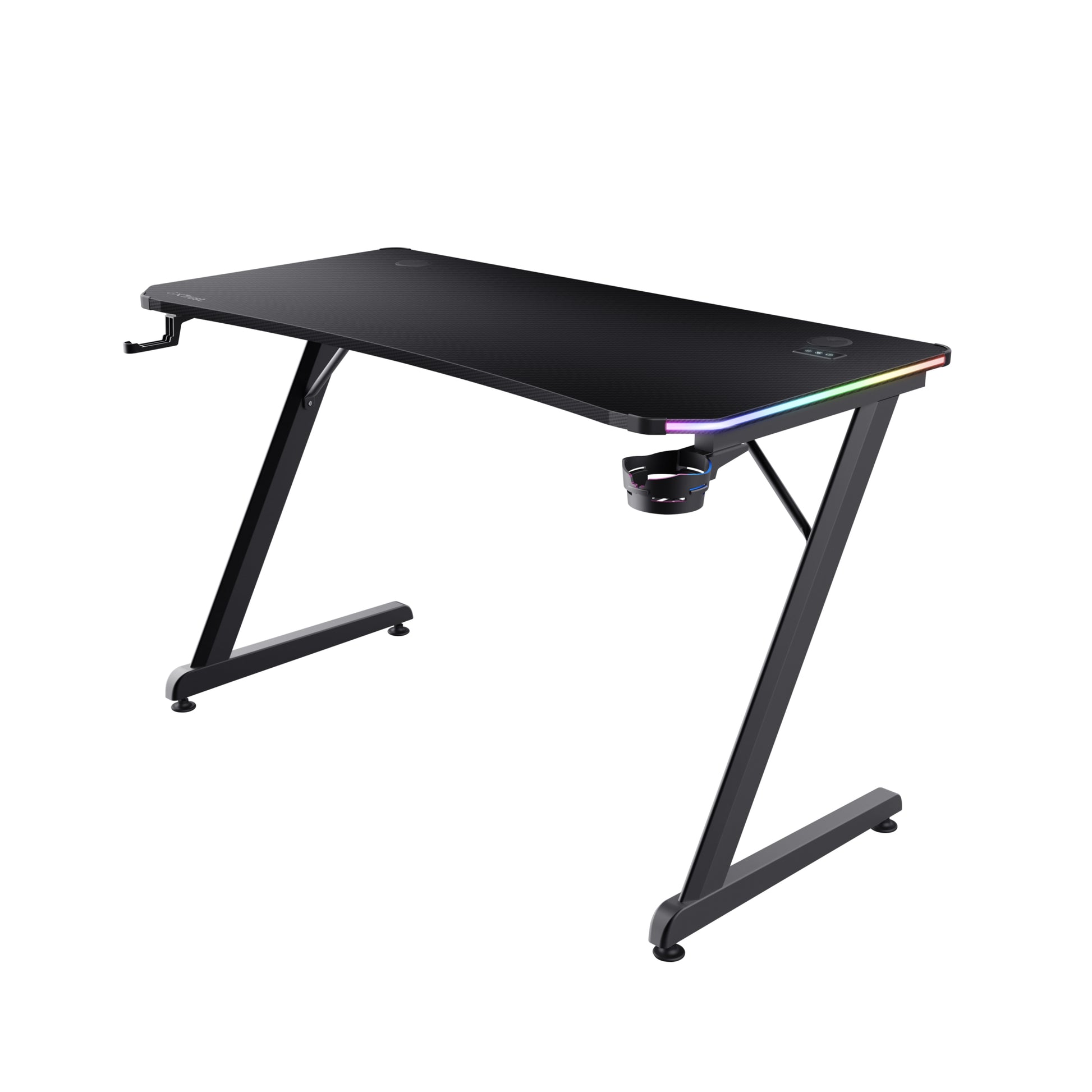 Trust GXT709 Luminus – Rollbarer Computertisch, 1'200×600×740 mm, bis 150 kg, schwarz