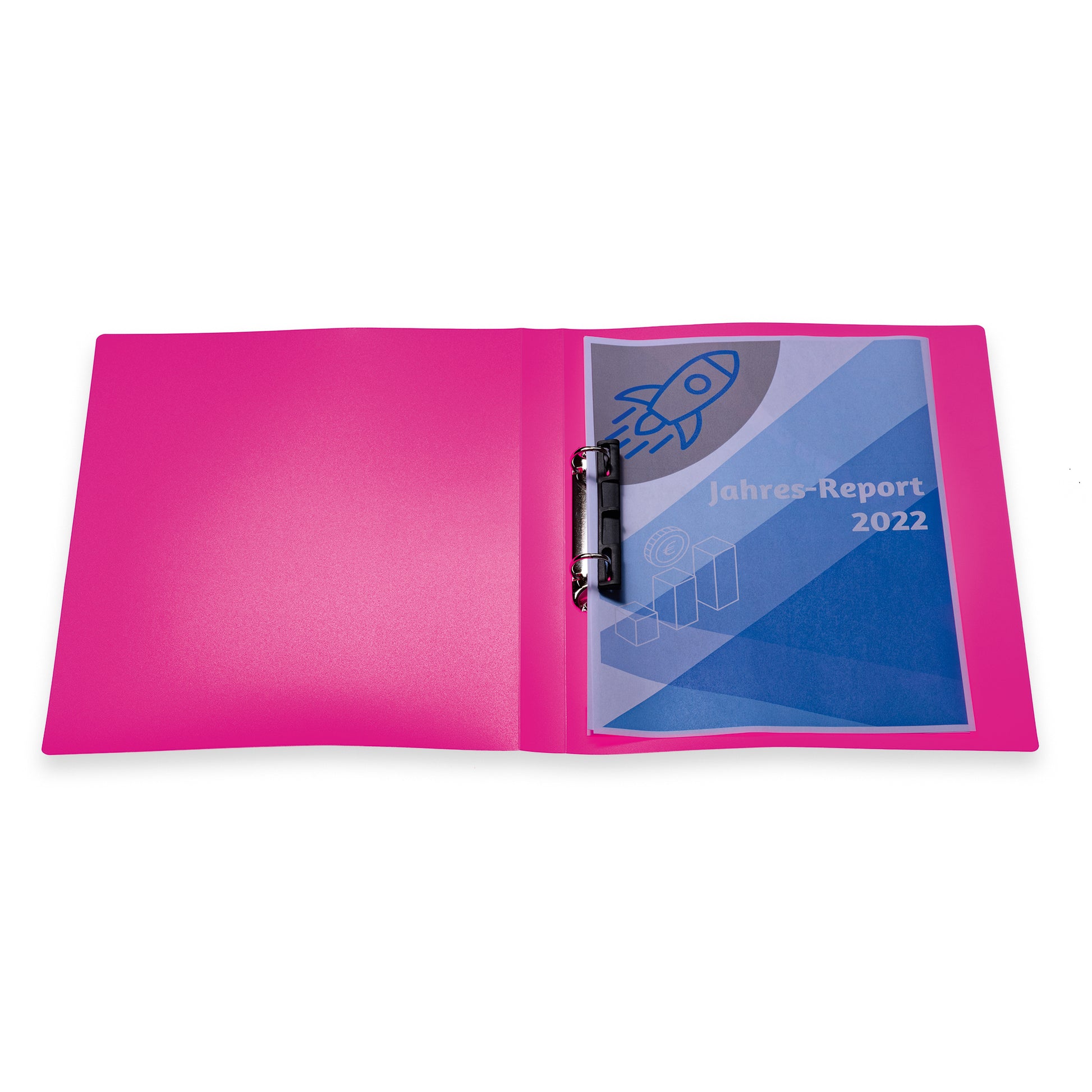 HERMA Ringbuch – A4 Hochformat – 2-Ring, Rücken 35 mm – Neonpink, Kunststoff, mit Niederhalter
