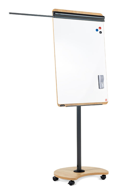 Rocada Flipchart Mobil NAT0616 – 69 × 113 cm, weiss, Melamin, Stahl